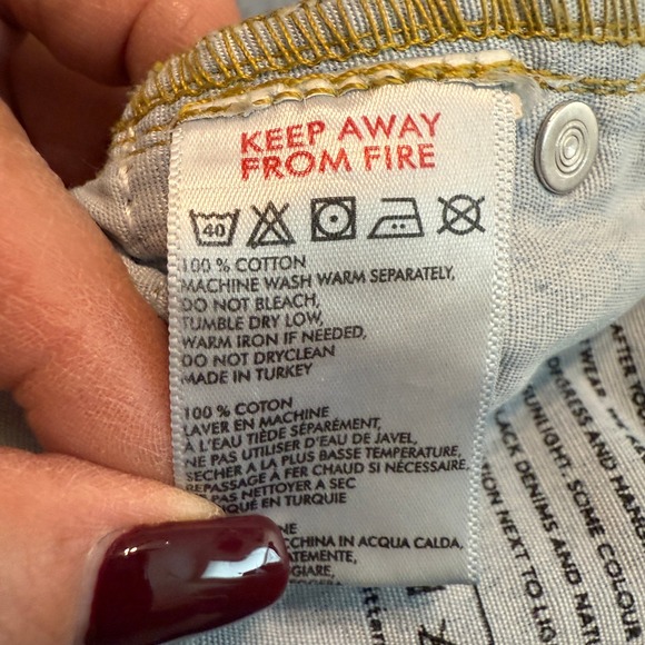 BDG Urban Outfitters Jessye Colorblock Jeans Womens W28 L32 Blue Denim Crop - Picture 6 of 10